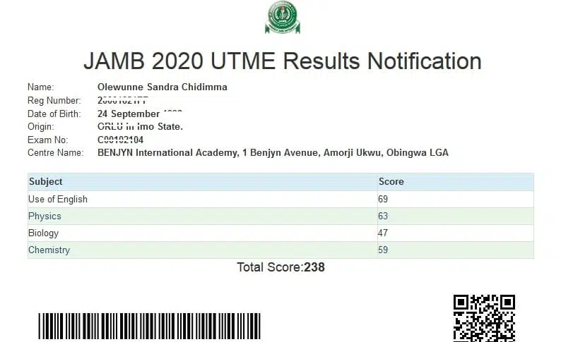jamb 2021 result checker