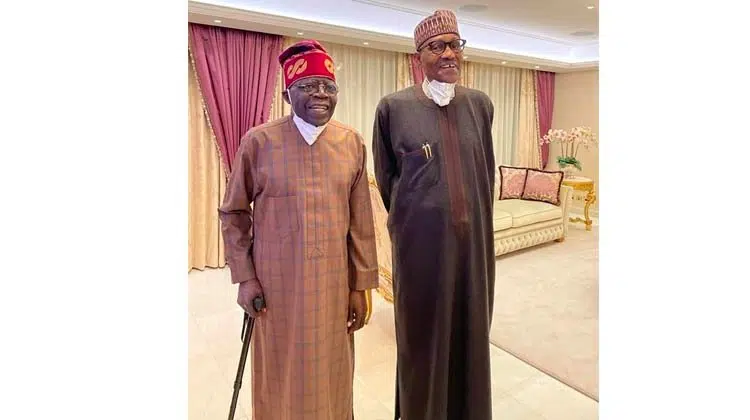Tinubu visits Buhari in London