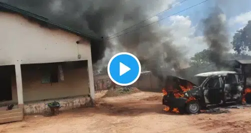 Hoodlums Set Anambra Police Station On Fire