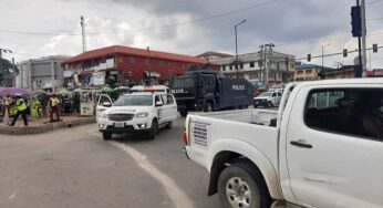 BREAKING: Lagos Police Begins Show Of Force Over #ENDSARS Memorial Protest (PHOTOS)