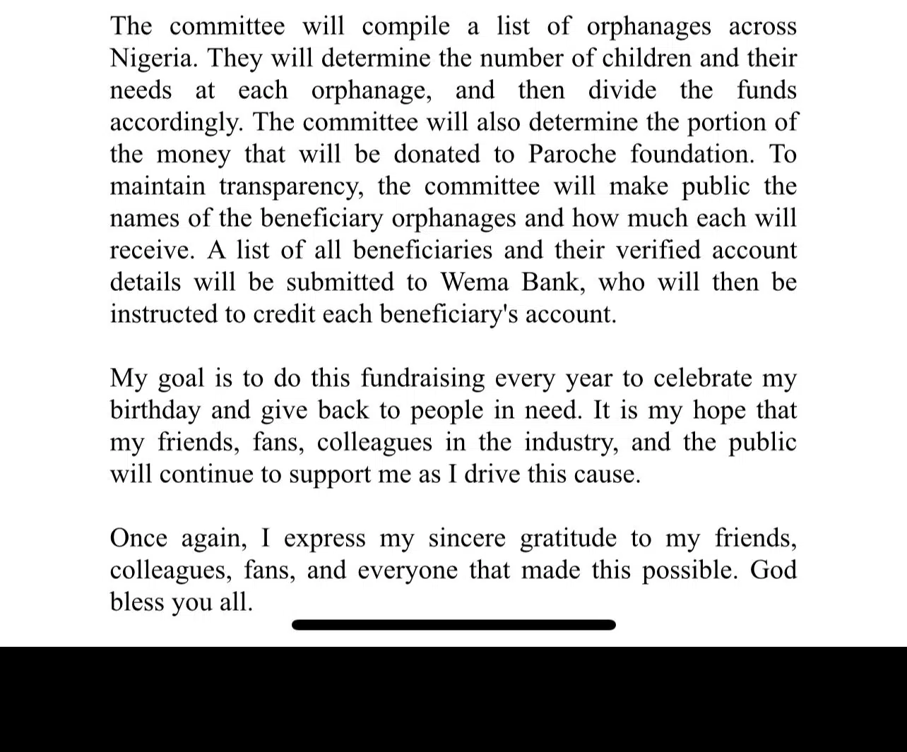 Davido statement 2
