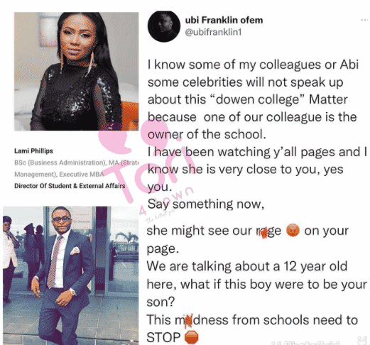 Lami Phillips, Daughter Of Olumide Phillips Drawn Into Dowen College Saga