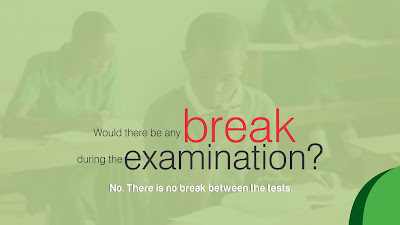 Would there be any break during the JAMB UTME examination?