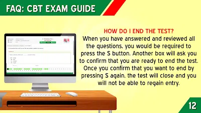 HOW DO I END THE TEST?