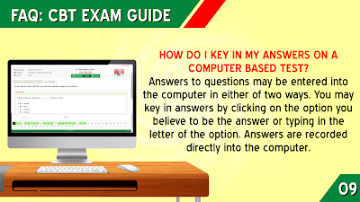 HOW DO I KEY IN MY ANSWERS ON A COMPUTER BASED TEST?
