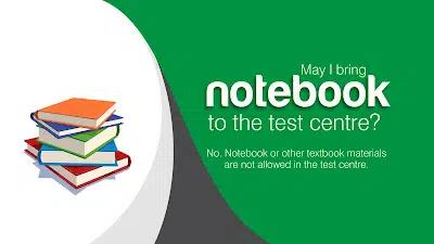 May I bring notebook  to the JAMB test centre?