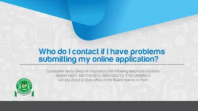 Who do I contact if I have problems submitting my JAMB online application?