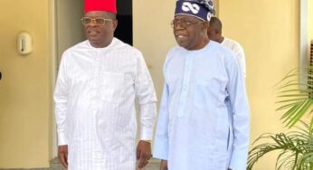 BREAKING: Bola Tinubu Meets Dave Umahi In Abuja [PHOTOS]