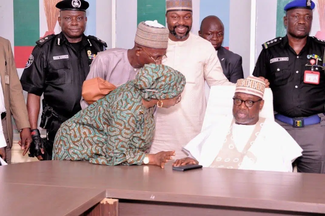 BREAKING: Governor Sani Bello Takes Over APC Leadership From Buni [Photos]