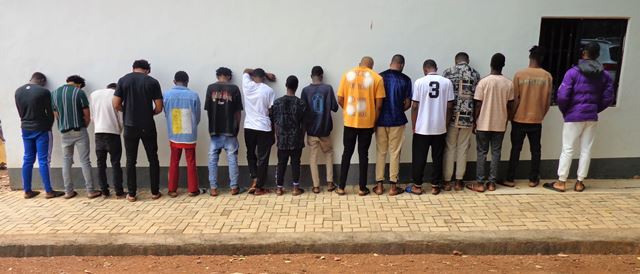 Some of the suspected internet fraudsters