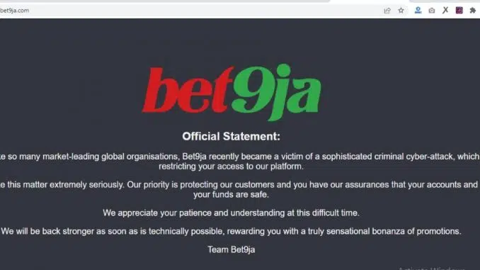 Bet9ja Website Hacked