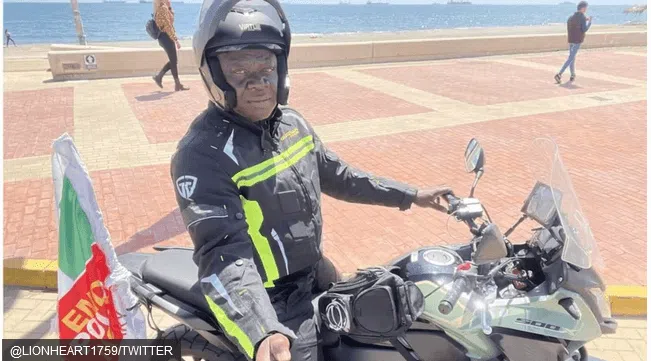 London to Lagos Biker, Adeyanju Reveals Next Country of Destination