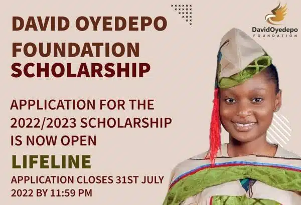 David Oyedepo Foundation Undergraduate Scholarship 2022