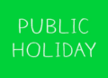 Monday Public Holiday