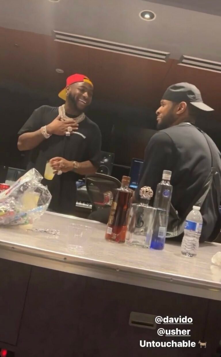 Davido Spotted Alongsides Usher In The Studio