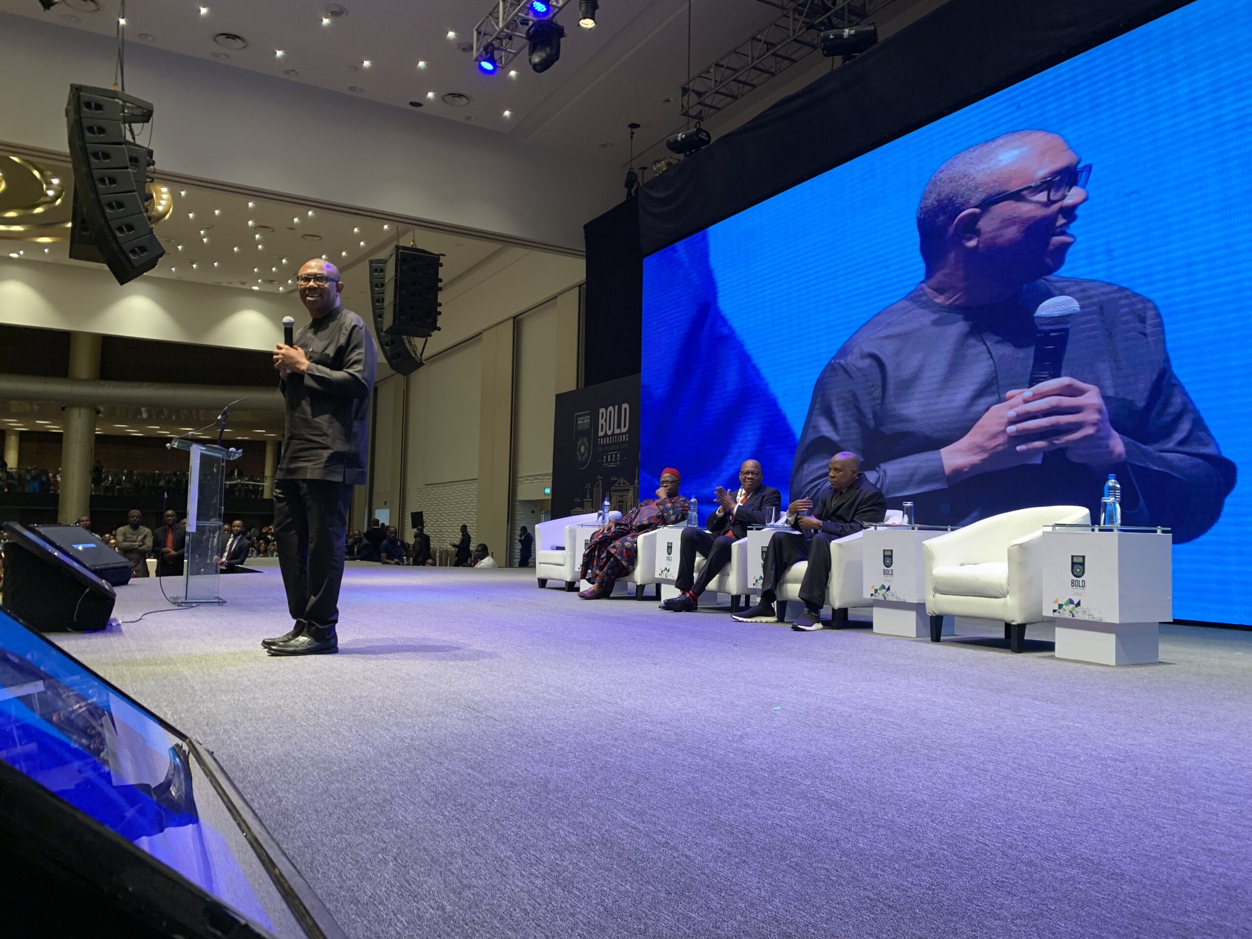 Labour Party presidential candidate, Peter Obi at the NBA conference (PHOTO CREDIT: Oluwakemi Adelagun)