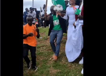 Peter Obi Makes Lovely Promise To Wedding Couple That Joined Abuja Rally