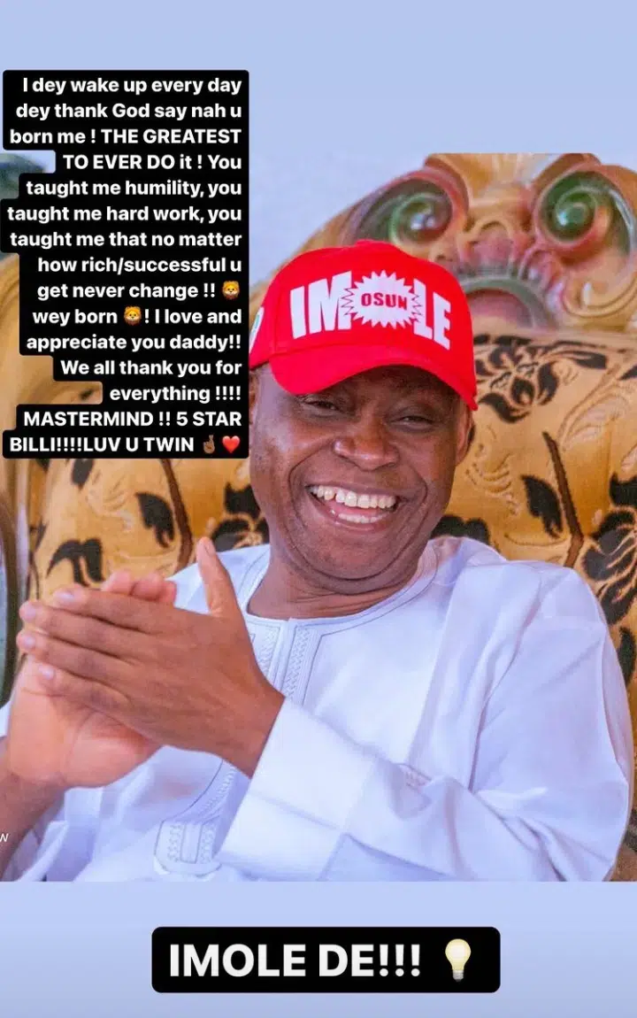 Davido pens heartfelt note to his father, recounts his impact in his life