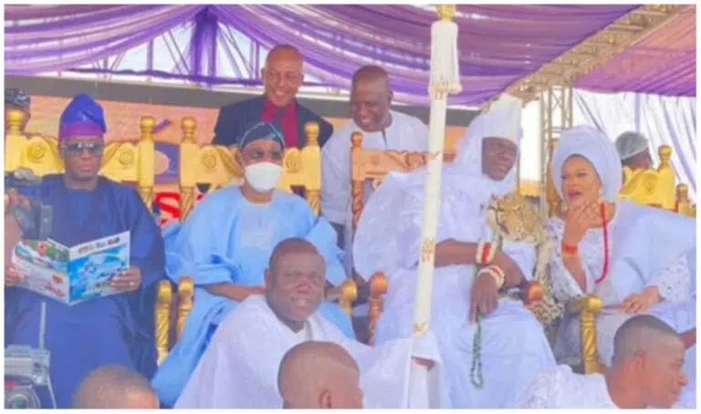 Ooni Of Ife, Spotted With New Wife, As They Make First Public Appearance