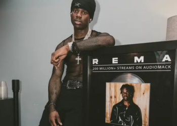 Rema Gets New Plaque After Crossing 200Million Plays On Audiomack