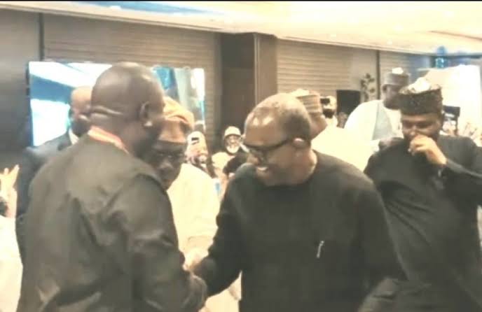 Watch Moment Obasanjo Vacates Seat For Peter Obi At Event In Abuja [Video]