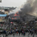 Lagos Tejuosho Market On Fire