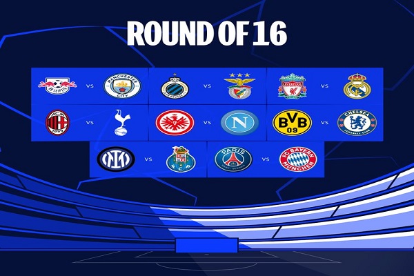 Champions League Round of 16 Draws