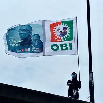 Lagos Police Command Says No Plan To Arrest Peter Obi's Flag Boy