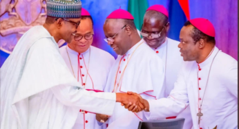 BREAKING: Buhari, Catholic Bishops In Closed-Door Meeting [Photos]