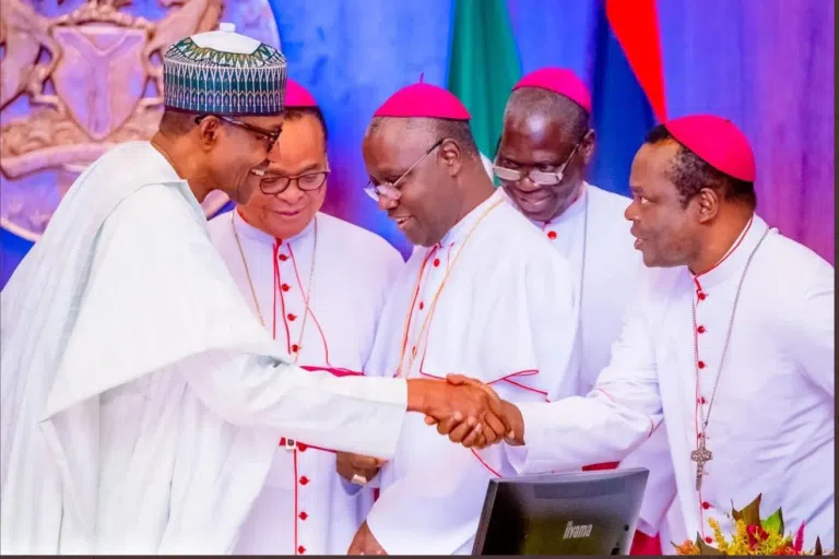 BREAKING: Buhari, Catholic Bishops In Closed-Door Meeting [Photos]