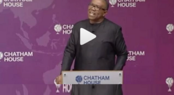 Peter Obi Vows To Dismantle APC, PDP Structures Of Criminality At Chatham House