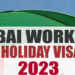 Dubai Working Holiday Visa 2023