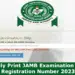 JAMB Examination Slip