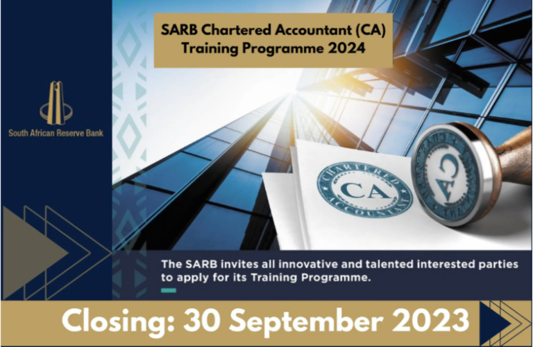 South African Reserve Bank Chartered Accountant training programme 2024