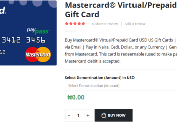 How to Buy a MasterCard Prepaid/Virtual Card Online in Nigeria