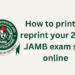 2024 JAMB Exam Slip