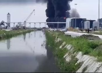 Dangote Petroleum Refinery On Fire