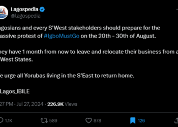 Lagospedia’s tweet at 5:27 pm on July 27, 2024