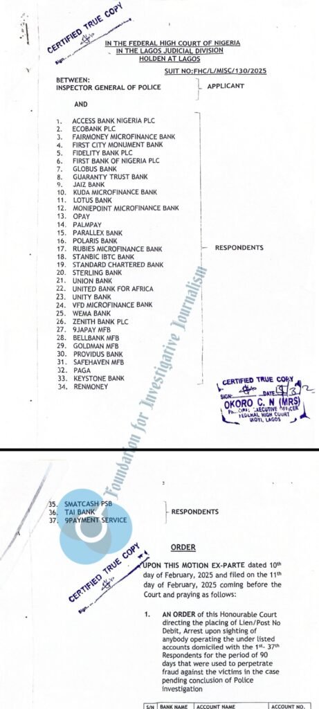 A snippet from the court order.