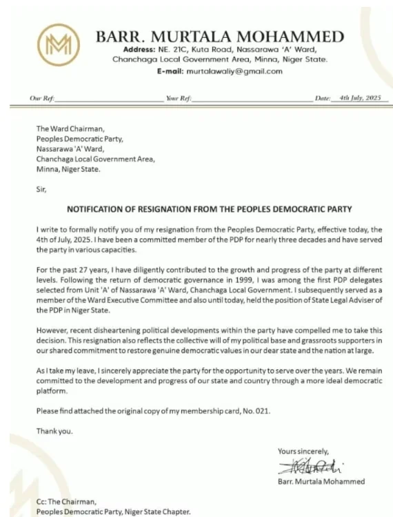 PDP Legal Adviser, Murtala Mohammed