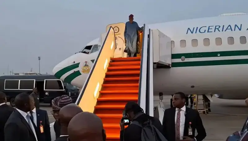 President Tinubu Arrives Lagos for Yuletide