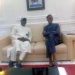 L-R: Alhaji Shehu Sampam D.G SWAC 4 ABAT AGAIN and Mr. Tayo Ayinde, chief of staff to the governor, Lagos State, during a meeting at Lagos House, Alausa