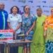 L-R: Regional Bank Head, Southwest 1, Fidelity Bank Plc, Mr. Folaranmi Jemirin; Commissioner for Women Affairs and Social Development, Ogun State, Hon. Adijat Adeleye-Oladapo; Head, Women Banking, Fidelity Bank Plc, Mrs. Harriba Harry-Pepple; Local Government Education Authority (LGEA) Board Chairman, Ogun State, Hon. Oluwaseyi Oyekan; and one of the beneficiaries at Fidelity Bank’s donation of vocational tools to women at the “Give Her Power” Initiative in Abeokuta, Ogun State, recently.