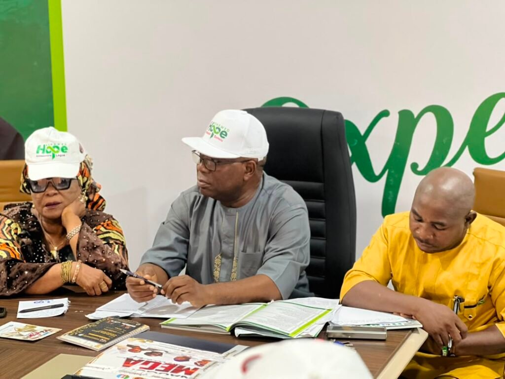 Hon Sesan Olanrewaju (m) Director, renewed hope ambassadors volunteers directorate, Lagos State