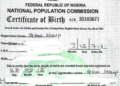 Birth Certificate