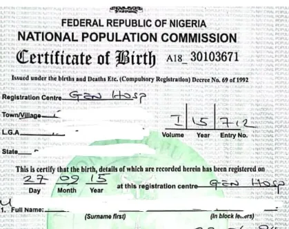 Birth Certificate